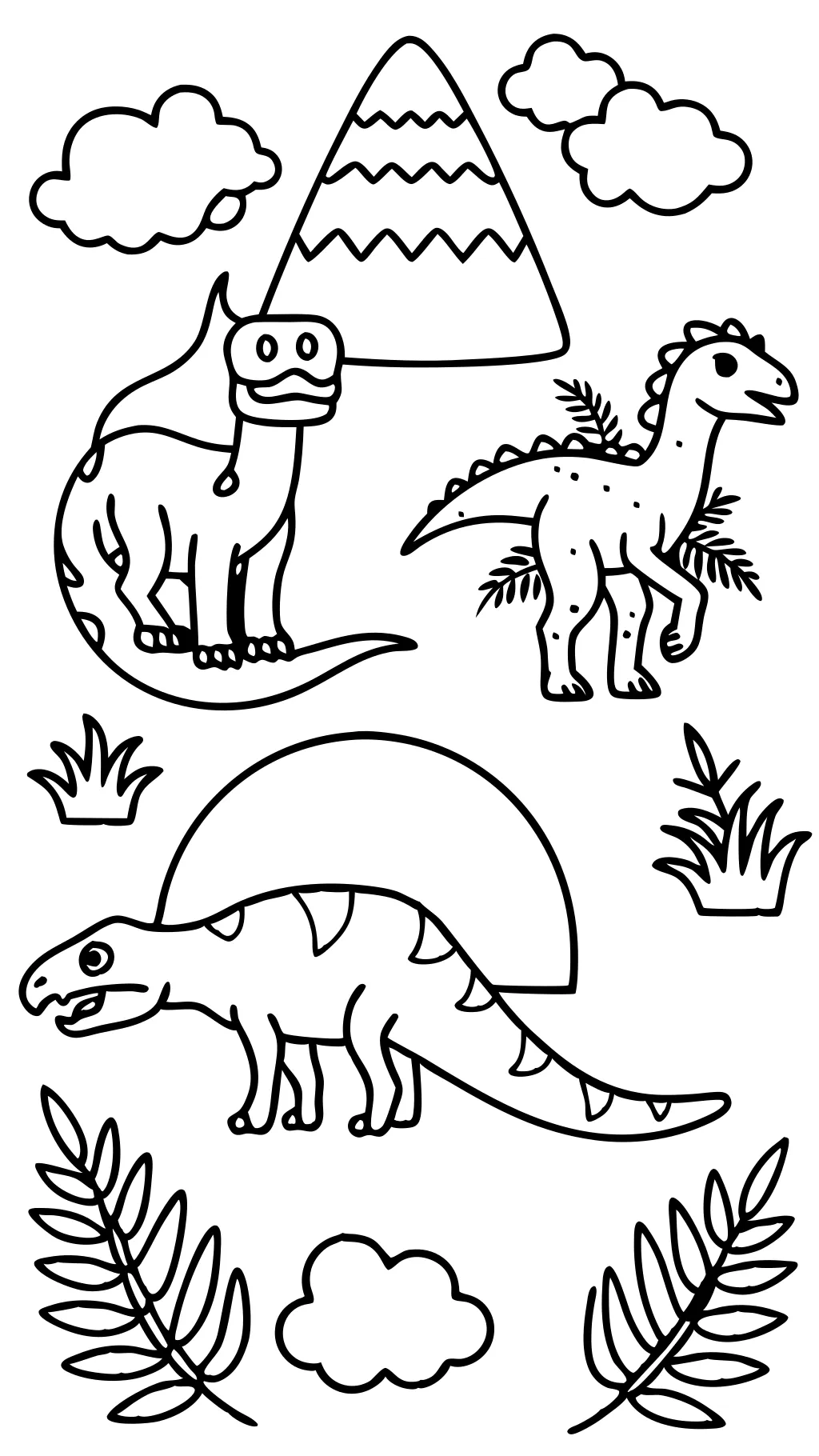 páginas para colorear de dinosaurios